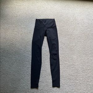 Lululemon size 6 black high rise wunder under leggings 28”